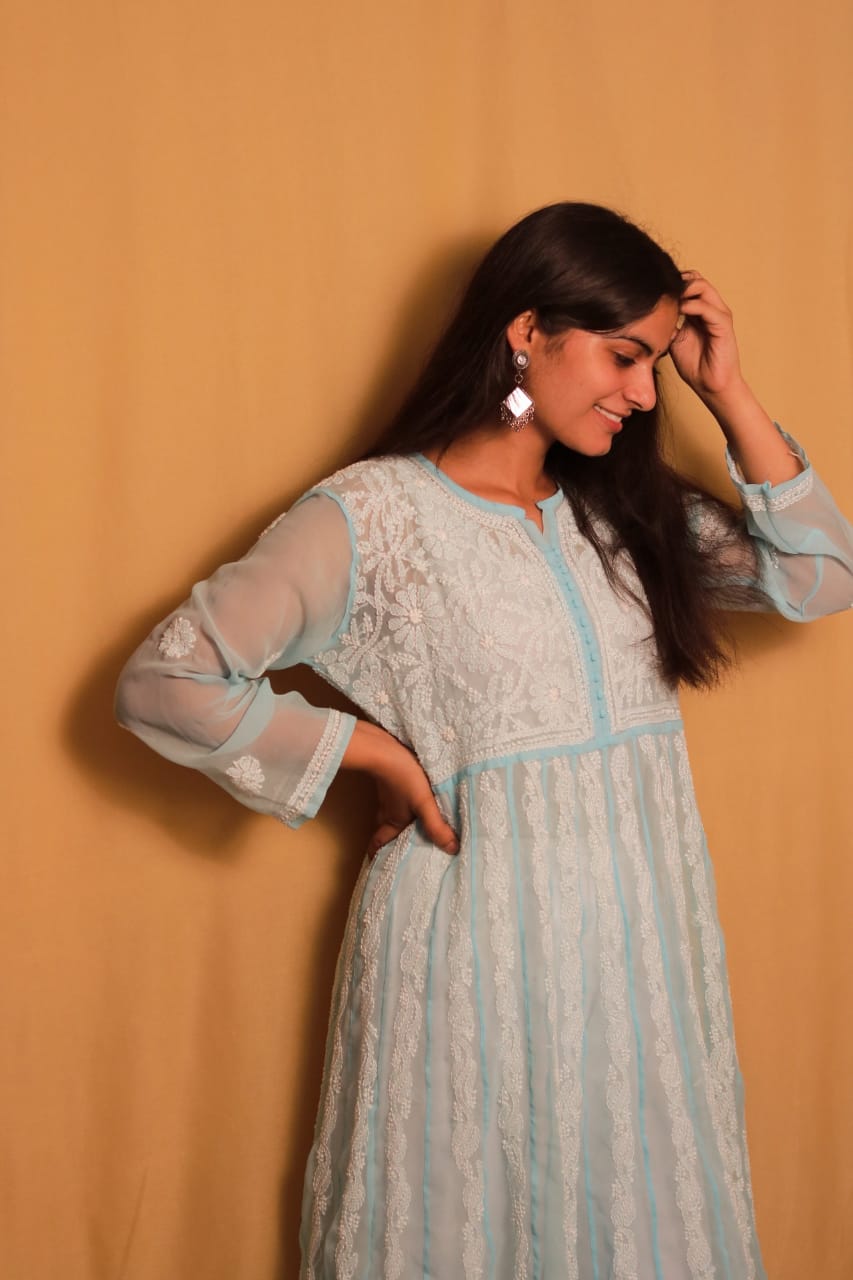 Chikankari Yog Anarkali