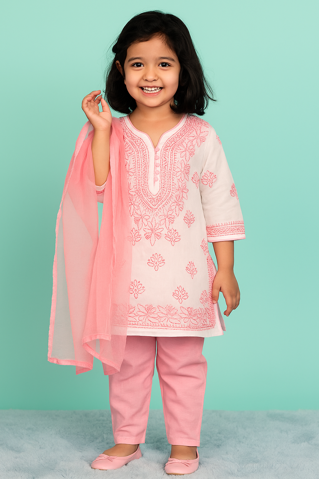 Girls Salwar Kurta with Dupatta